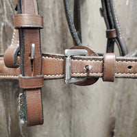 FS Rsd Padded Bridle *NO Reins, vgc/gc, dry, stiff, creases, clean, xhole, rubs, mnr dirt?residue
