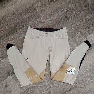 Euroseat Breeches, Knee Patches *gc/vgc, undone seams, stained seat & legs, pulled seat seam, rubs, pills