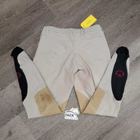 Euroseat Breeches, Knee Patches *gc/vgc, undone seams, stained seat & legs, pulled seat seam, rubs, pills
