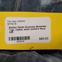 Euroseat Breeches *vgc, faded, seam puckers
