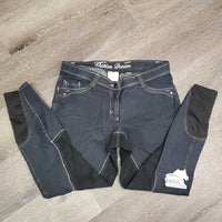 Denim Full Seat Breeches *vgc, older, seam puckers, curled lining , puckers