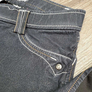 Denim Full Seat Breeches *vgc, older, seam puckers, curled lining , puckers