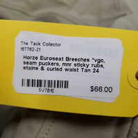 Euroseat Breeches *vgc, seam puckers, mnr sticky rubs, stains & curled waist