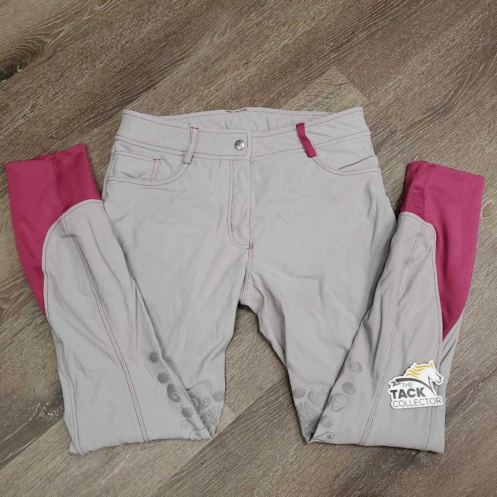 Euroseat Breeches *gc, seam puckers & rubs, puckers, dingy, discolored seat & legs, older