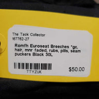 Euroseat Breeches *gc, hair, mnr faded, rubs, pills, seam puckers
