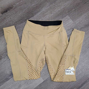 LinedSticky Full Seat Riding Tight Breeches, Pull On *vgc, mnr discolored/stained seat & legs