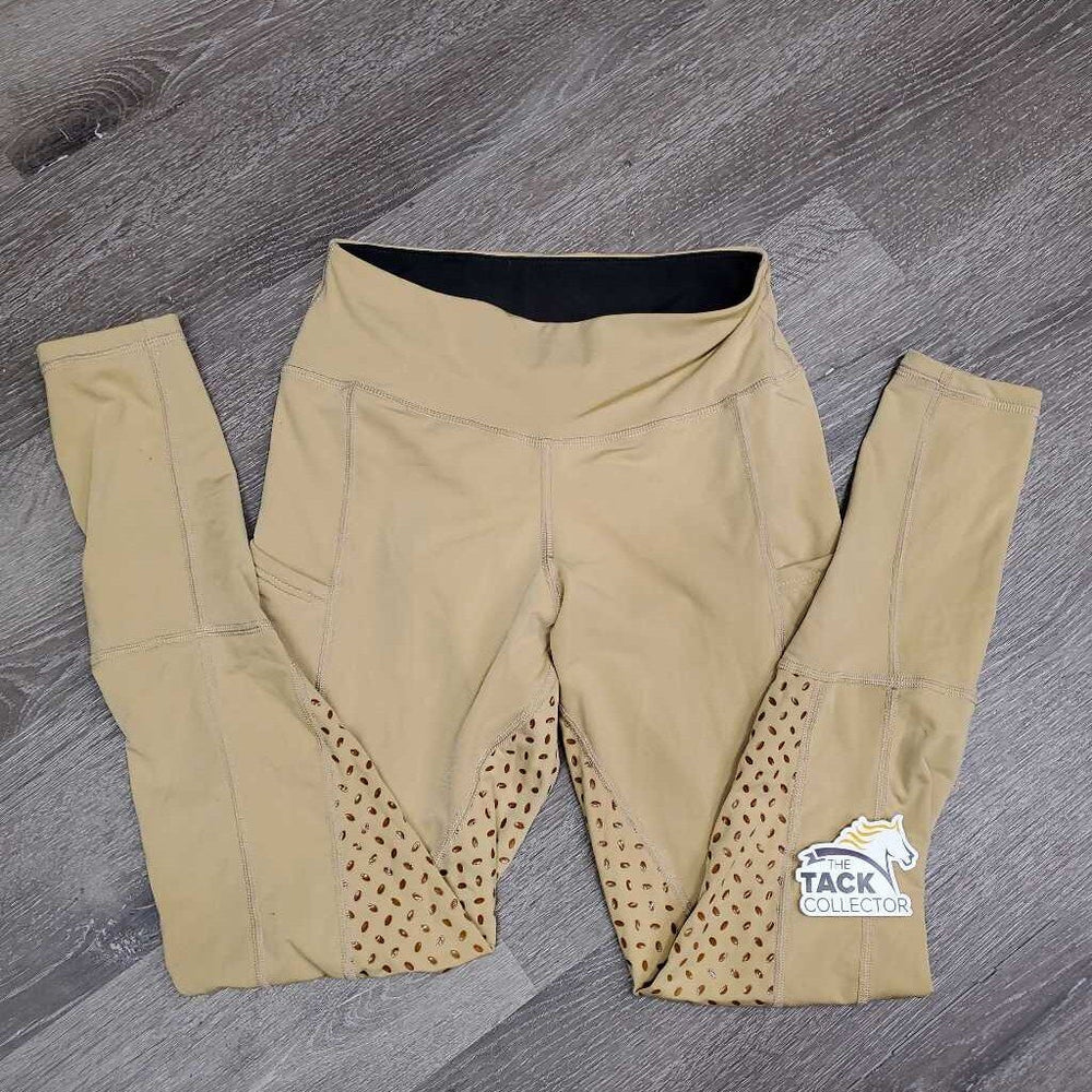 LinedSticky Full Seat Riding Tight Breeches, Pull On *vgc, mnr discolored/stained seat & legs