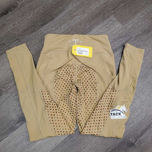 LinedSticky Full Seat Riding Tight Breeches, Pull On *vgc, mnr discolored/stained seat & legs