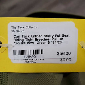 Unlined Sticky Full Seat Riding Tight Breeches, Pull On *xc/like new