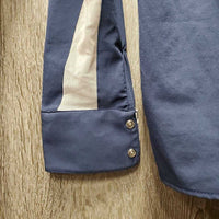 LS Show Sun Shirt, snap collar, 1/4 snap up, mesh sleeves *vgc, dingy pits, undone stitchinG
