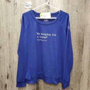 LS Soft T Shirt "My Kingdom For a Horse!" *gc, hairy, mnr rubs