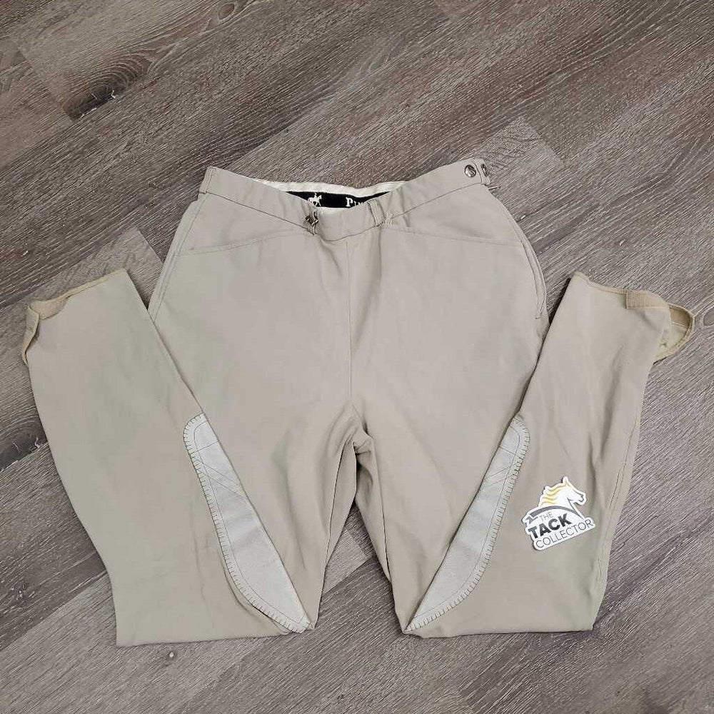 Side Zip Breeches *gc/fair, undone stitching, seam puckers, older, stretched knees