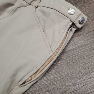 Side Zip Breeches *gc/fair, undone stitching, seam puckers, older, stretched knees