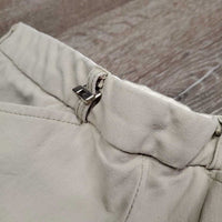 Side Zip Breeches *gc/fair, undone stitching, seam puckers, older, stretched knees
