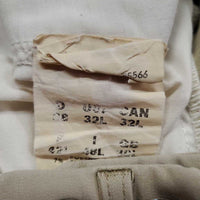 Side Zip Breeches *gc/fair, undone stitching, seam puckers, older, stretched knees
