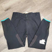 Euro Seat Breeches *gc, mnr dirt & dust, faded, rubs, pills, older
