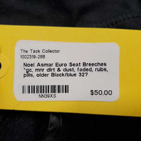Euro Seat Breeches *gc, mnr dirt & dust, faded, rubs, pills, older