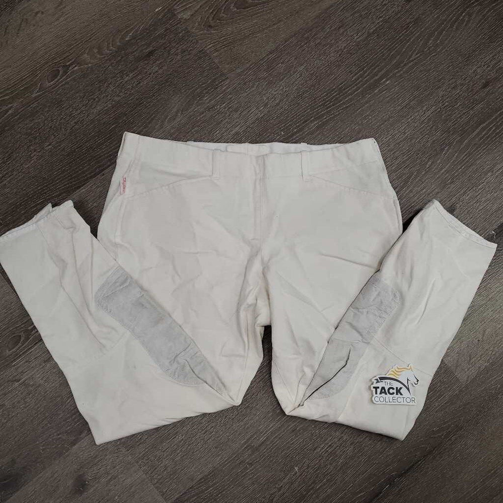 Side Zip Breeches *gc/vgc, older, seam puckers, stains