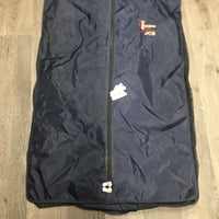 Hvy Duty Nylon & Mesh Garment Bag, Zipper "Ironstone Farm" *gc, clean, mnr stains?marks