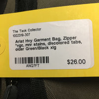 Hvy Garment Bag, Zipper *vgc, mnr stains, discolored tabs, older
