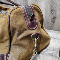 Vintage Hvy Leather/Suede Duffle Bag, shoulder strap *vgc, mnr stains, dirt & scratches
