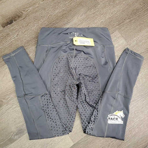 Sticky Full Seat Riding Tight Breeches, Pull On, 2 Thigh Pockets *gc, cracking/peeling logos, rubs, snags, pills