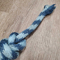 Short Stiff Nylon Lead Rope *gc/fair, rubs, frays, mnr hair, faded, frayed end, v.rusty
