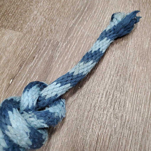 Short Stiff Nylon Lead Rope *gc/fair, rubs, frays, mnr hair, faded, frayed end, v.rusty