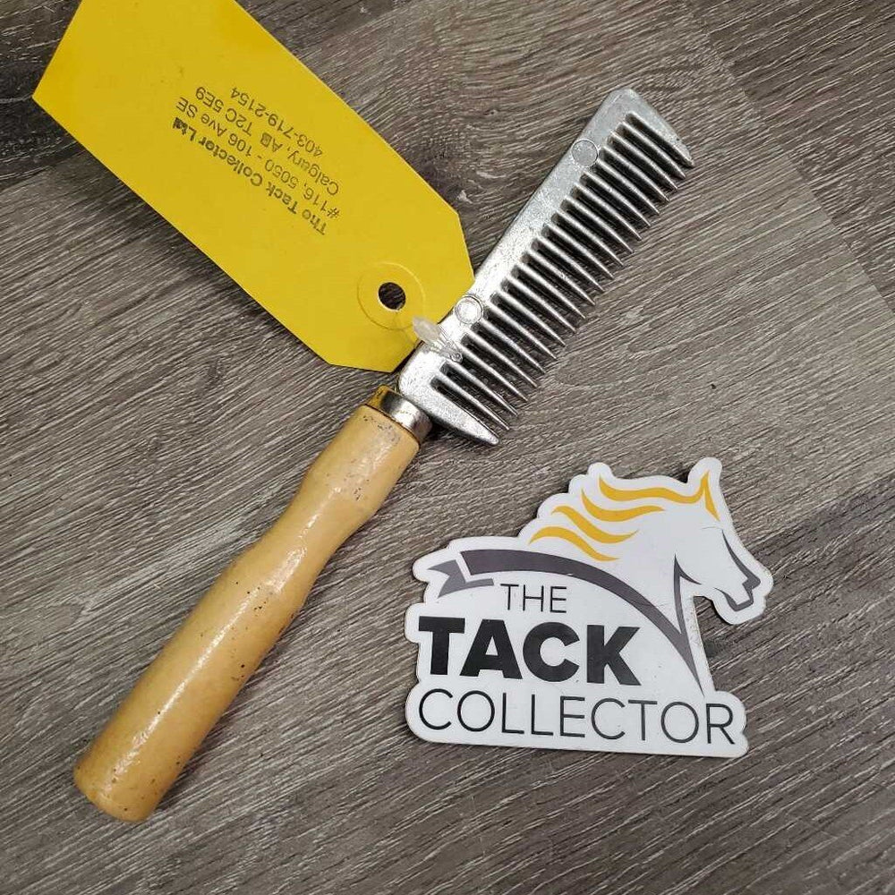 Metal Mane Comb, Wood Handle *vgc, mnr dirt, rubs, dings