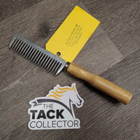 Metal Mane Comb, Wood Handle *vgc, mnr dirt, rubs, dings
