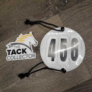 3# Round Show Number, 2 elastics *gc, dirty, sticker