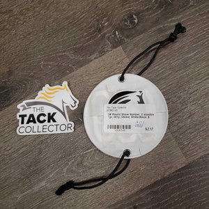 3# Round Show Number, 2 elastics *gc, dirty, sticker
