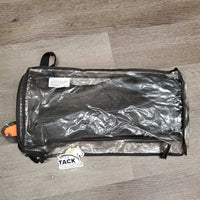 Leather Half Chaps, bag *gc/vgc, dirt, stains, thin spots, elastic: mnr stretched, snags & puckers *bag, torn seams`