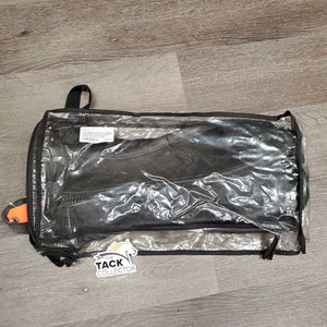 Leather Half Chaps, bag *gc/vgc, dirt, stains, thin spots, elastic: mnr stretched, snags & puckers *bag, torn seams`