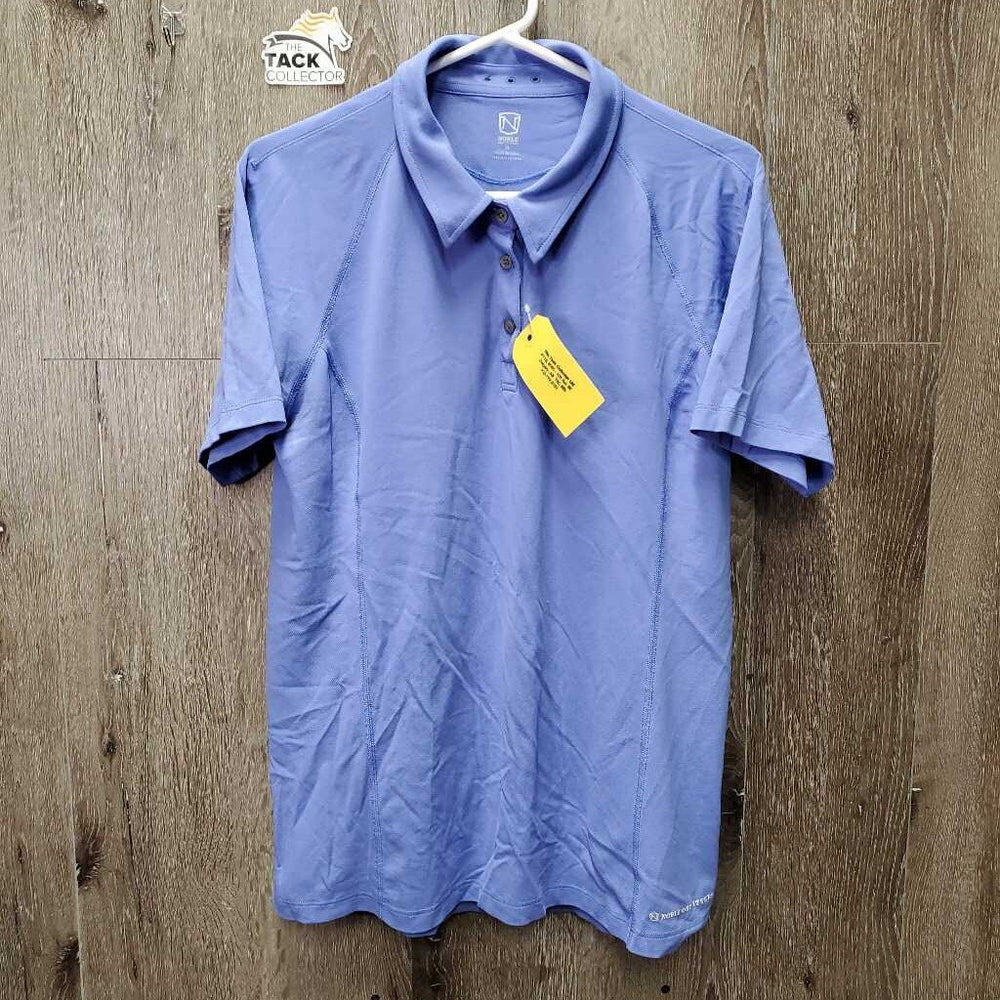 SS Polo Shirt, 1/4 Button Up *vgc, mnr seam rubs