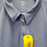 SS Polo Shirt, 1/4 Button Up *vgc, mnr seam rubs
