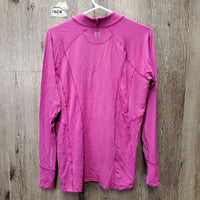 LS Sun Shirt, 1/4 Zip Up, Lace - Mesh Sleeves *gc, frayed pit elatics
