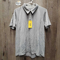SS Polo Shirt, 1/4 Zip Up *vgc/gc, clean, mnr snags, loose threads & seam rubs
