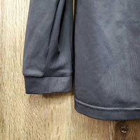 LS Sun Shirt, 1/2 Zip Up, mesh sleeves *gc, v.pulled elastics, pit stains