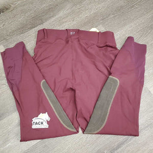Riding Tight Breeches, Pull On, Thigh Pocket *gc, seam rubs, v.rubbed & pilly seat & legs, mnr faded