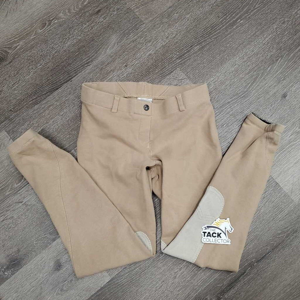 JUNIORS Hvy Cotton Breeches, Pull On *fair, many seam holes, seat: v.rubbed & pilly, dingy, rubs