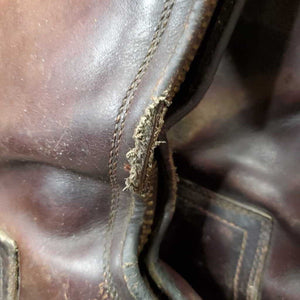 MENS Thick Polo Boots, front zips, top buckle *fair, holey edges, clean & dirty, rubs, faded, scrapes, stains, scratches, peeled soles