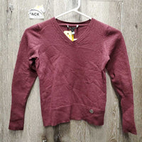 JUNIORS V Neck 100% Merino Wool Sweater *gc/fair, v.shrunk, hairy, rubs, pills
