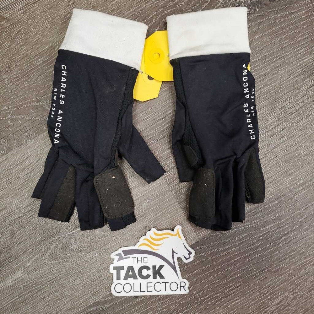 Light Lycra Riding Gloves, Open Fingers *vgc, clean, mnr dusty & rough ends