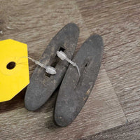 2 Rubber Rein Stopper *gc, faded, v.dirty/gunky