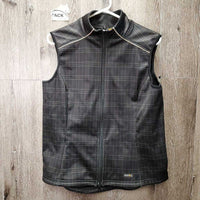 Fleece Lined Vest, zippers *vgc, stiff pocket zip, hairy fleece, mnr undone seam

