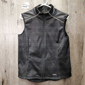 Fleece Lined Vest, zippers *vgc, stiff pocket zip, hairy fleece, mnr undone seam