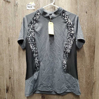 SS Technical Shirt, 1/3 Zip Up, Mesh Sides *xc
