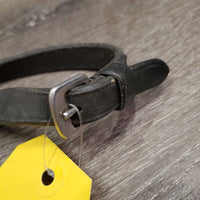Pr Rubber Lined Reins *gc/fair, clean, edges: rubs, thin & threads, creases, unstitched end