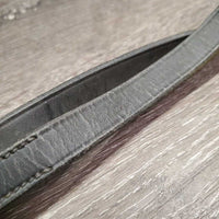 Pr Rubber Lined Reins *gc/fair, clean, edges: rubs, thin & threads, creases, unstitched end
